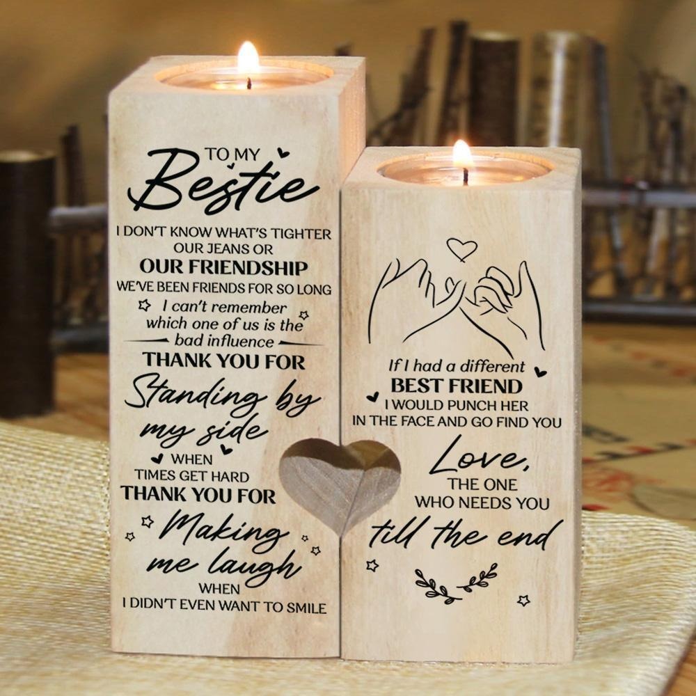 💖Wooden Love Candle Holder