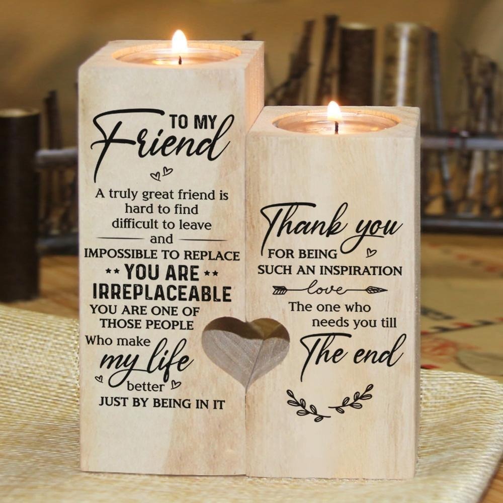 💖Wooden Love Candle Holder