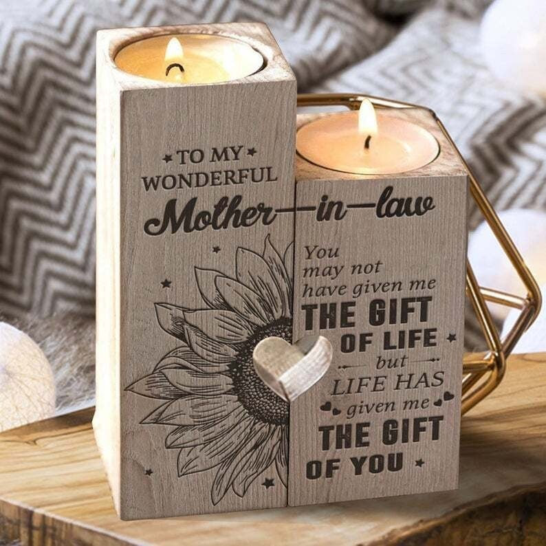 💖Wooden Love Candle Holder