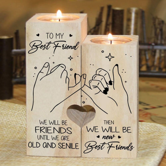 💖Wooden Love Candle Holder