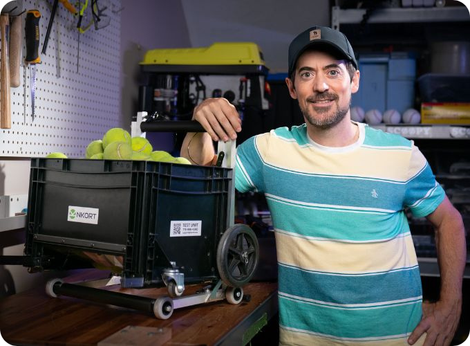 Portable Ball Collector & Hopper - 2-in-1 Court Solution